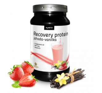 MyKETO MAXI Recovery Proteín Gym&Body jahoda-vanilka 600g