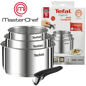 Sada hrncov Tefal Ingenio Silver L9254S14
