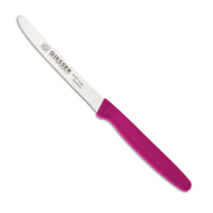 Nôž univerzálny vrúbkovaný 11 cm - růžová